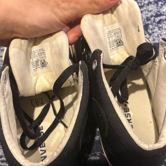 Converse Black and Cream High-Top Sneakers - Picture 5 of 8